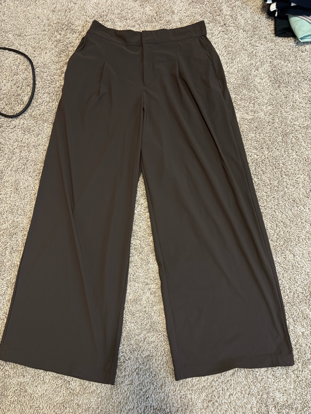 Athleta Wide Leg Trousers - Chocolate Brown